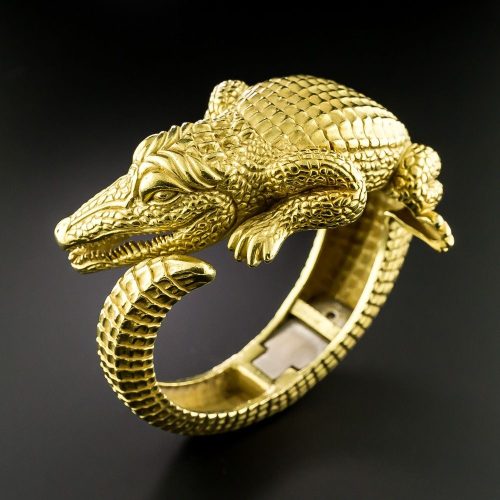 Gold Alligator Bracelet, by Kieselstein Cord. Gold Alligator Bracelet, by Kieselstein Cord.