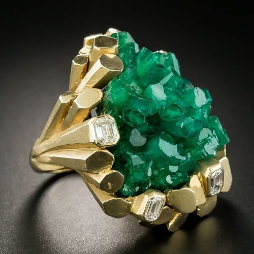 Ruser Chatham Crystal Emerald Ring.