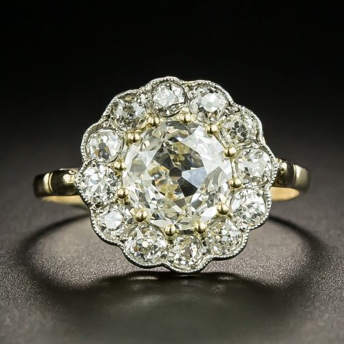 Late Victorian Diamond Halo Ring.