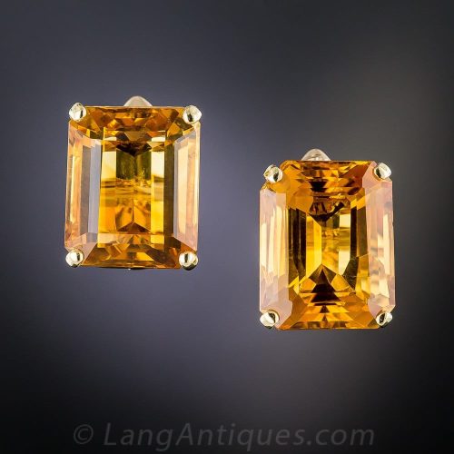 Mid-Century Citrine Earrings.