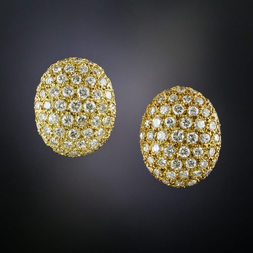 Pave Diamond Earrings.