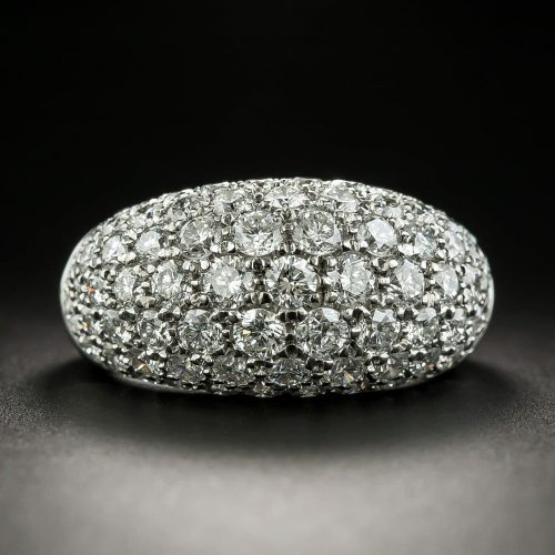 Bead-Set Diamond Pave Dome Ring.