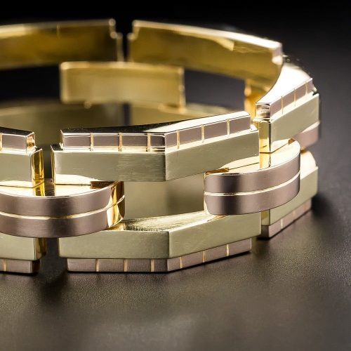 Retro 18K Rose and Yellow Gold Bracelet.