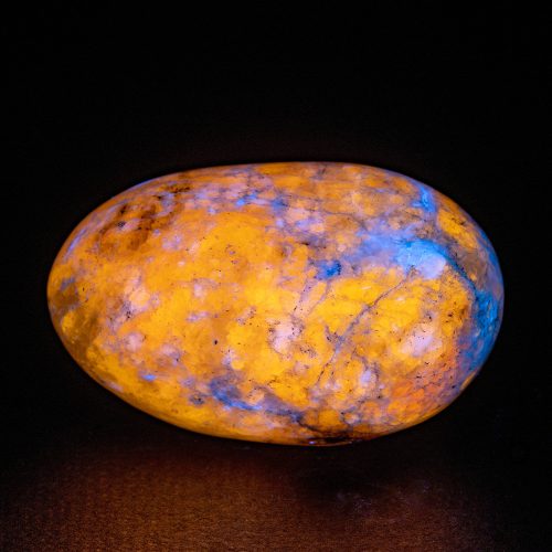 Fluorescent Sodalite under Ultraviolet Light.