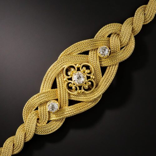 Victorian Braided Diamond Bracelet.
