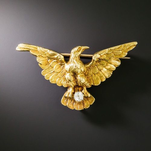 Victorian Gold & Diamond Eagle Brooch. Victorian Gold & Diamond Eagle Brooch.