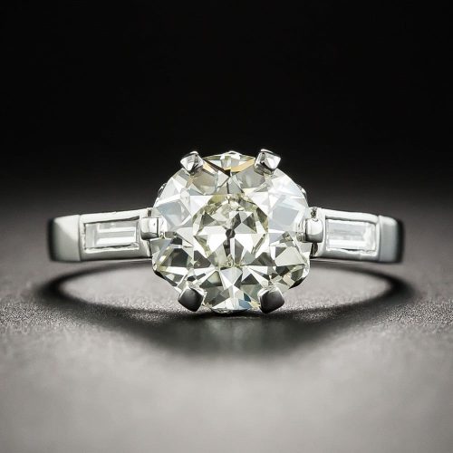European-Cut Diamond Ring - GIA O/P SI1